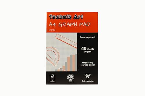 Technik Art CH21026 Millimeterblock, A4, 5 mm