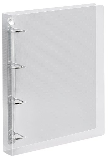VELOFLEX 4145290 - Ringbuch Crystal DIN A4, 4-D-Ring-Mechanik, 25 mm breit, transparent, 1 Stück