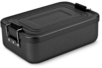 ROMINOX Fiambreras de Aluminio (anodizado), Color Negro Mate, 17,3 x 11,9 x 5,6 cm