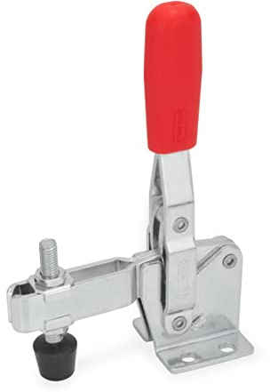 Ganter Normelemente GN 810-75-C abrazadera vertical con báscula auténtica Soporte, 1 pieza, galvanizado, Azul pasivado
