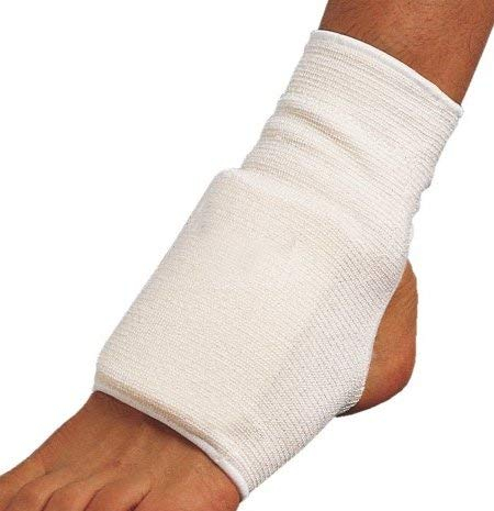 BAY® Spannschützer Stoff CE weiß Spannschutz Baumwolle BW Fußschützer Fußschutz Spannpolster Gelenkschützer Fußbandage Gelenkbandage Knöchelbandage (SR = L/XL)