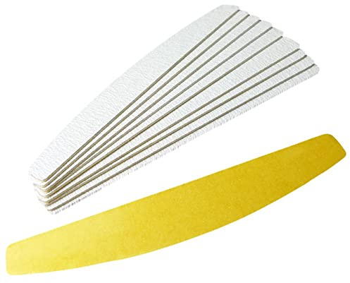 GS-Nails Wechselfeilen Feilblätter für Kunststoffboards (10 Stück,Zebra Halbmond K180) mit einem Board