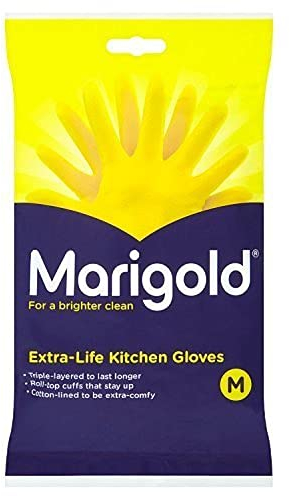 Marigold Unisex MARIGOLD RUBBER GLOVES KITCHEN- Yellow, Pack of 1