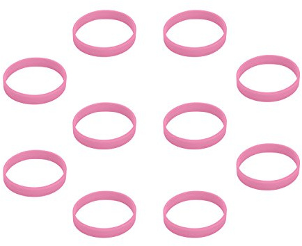 Hoerev Leere Silicone Charity Bracelets Rubber Sport Armband, 10 Stück