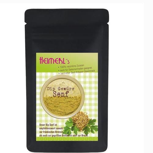 HEIMERLs Gewürz Dip Senf 70g - zum Herstellen von Grilldips, Brotaufstrich und für Salatdressings geeignet