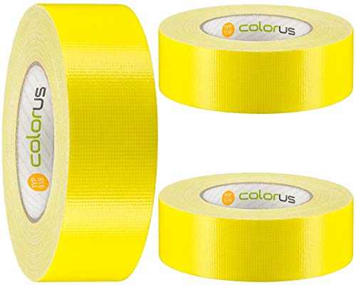 3 x Colorus Premium Betonklebeband 44 mm x 50 m | Gewebeband ultra robust, sehr gut abreißbar | Stein-Klebeband 14 Tage UV-beständig | Reparaturband mit hoher Klebekraft | Gaffa Tape Duct Tape