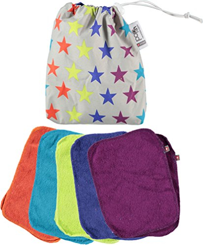 Pop-In Wipes Babywaschlappen Brights Star 10er-Set inkl. PUL-Beutel