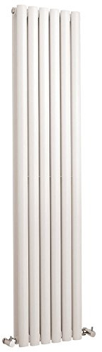 Hudson Reed HL368 Revive | Modern Bathroom Vertical Designer Double Panel Radiator , 1500mm x 354mm , Gloss White, White