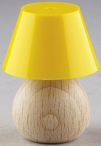 Kahlert Licht 10464 - Minipuppenzubehör - Tischlampe Holzfuß, Schirm, gelb