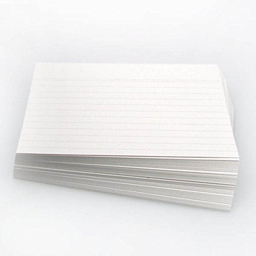100 Karteikarten DIN A5 / weiß / liniert / 190 g/m²
