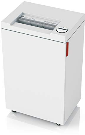 IDEAL 2445 Aktenvernichter, Sicherheitsstufe P-4, Partikelschnitt/Kreuzschnitt 4 x 40 mm, 13 Blatt Kapazität, 35 L Abfallbehälter, DSGVO-konform, vernichtet auch Kreditkarten, Büro-/Heftklammern