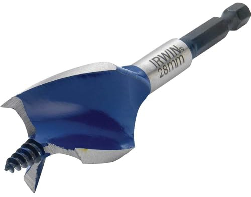 IRWIN 1921996 28 mm x 4-6 x Holzbohrer Blue Groove Stubby