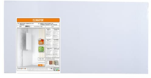 CLIMAPOR Energiespar-Dämmplatte grundiert, weiß, 1 x 0,5 m x 7 mm, 2 Packstücke (= 8 qm), Innenraum-Dämmung