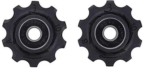 BBB Cycling 2x 10-T Derailleur Jockey Wheels I Rear Wheel Pulleys For 7- 8- 9- and 10-Speed Shimano, SRAM and Campagnolo I Shimano Jockey Wheels I RollerBoys BDP-01