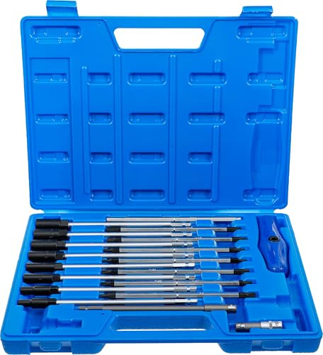 BGS 7985 | T-Griff-Schraubendreher- und Steckschlüssel-Satz | 19-tlg. | 2-Wege-Handgriff | Bitadapter & Bithalter | 8 Bit-Klingen | 8 Steckschlüssel-Einsatz-Klingen | Chrom-Vanadium-Stahl