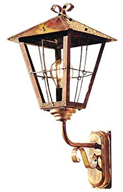 Konstsmide Fenix 433-900 Wandleuchte / B: 26cm T: 32cm H: 68cm / 1x100W / IP23 / / Kupfer