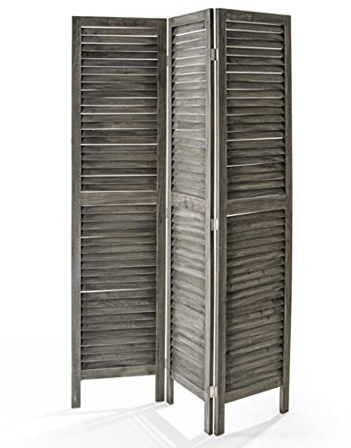 VERDELOOK Paravento Tosca a 3 Ante in Legno con Cerniere 132x6x170 cm