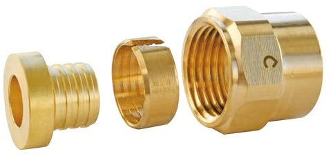 SOMATHERM FOR YOU, Raccord à compression écrou tournant 20/27 pour tube PER Ø16 - Installation rapide et facile, pression max 10 bars, température de 5°C à 90°C, compatible eau chaude/froide