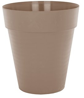 Artevasi Capri Pot High, Haut Pot Rond en Plastique, 46cm, Couleur: Taupe