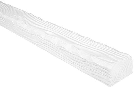 DECO WOOD Deckenbalken EQ007 aus Polyurethane, 2m Länge, PU Balken Holzoptik (weiß - 9x6cm) Wandbalken Hartschaum Deckenverkleidung