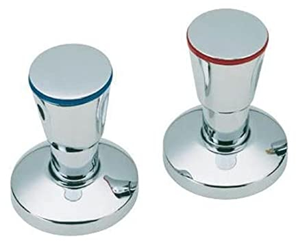 Wasser-Geräte Ventil-Aufputzset, Ventilset für Blöcke und Stränge, Aufputzventil 70 mm, Ventilset Montageblock, Kalt/Warm Wasser