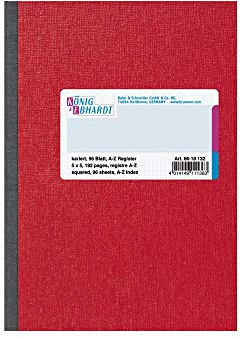 König & Ebhardt König und Ebhardt König & Ebhardt 8618132 Geschäftsbuch / Kladde (A6, kariert, 96 Register)