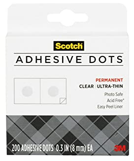 3M Scotch Permanent Adhesive Dots-Ultra-Thin Medium Scrapbook, Foam, 1 Count (Pack of 1)