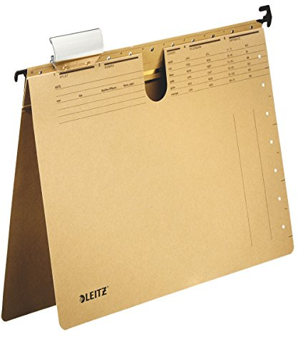 Esselte Leitz Hängehefter ALPHA DUO®, Amtsheftung, Natronkarton, naturbraun