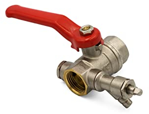 Stabilo-Sanitaer Kugelhahn 1/2 Zoll DN15 mit Entleerung für Wasser Messing Kugelventil Absperrventil Heizung Absperrhahn Entlüftung