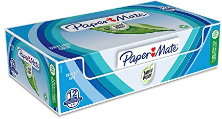 Paper Mate Liquid Paper DryLine Grip cinta correctora, reciclada, caja de 12