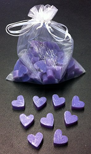 Florex Schafmilchseife mini mini Herz 50 Stück Lavendel - Limone Seife im Organzasäckchen Gastgeschenk