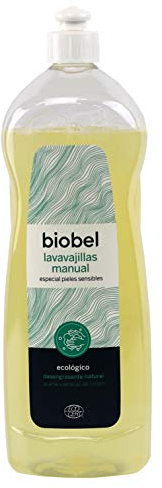 Biobel - Lavavajillas Manual - 100% Natural - Limpia, Desengrasa y Abrillanta - Aroma de Limón - Indicado para Pieles y Manos Sensibles - Apto para Utensilios de Cocina - 5 L