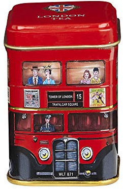 New English Teas London Bus Tea Tin - 25g Loose Leaf Tea | English Breakfast Tea, London Souvenirs Gifts
