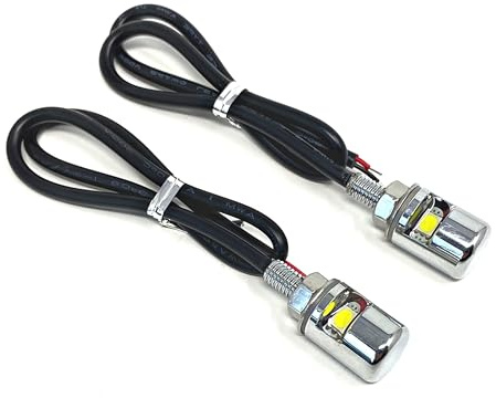 Alchemy Parts Moto Bullone Luci per Targa Targa - LED - Cromo