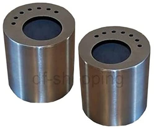 Gel + Ethanol Fire-Places 2 stainless steel fuel cans, 0.5 litre each - with fitting energy-saving plates