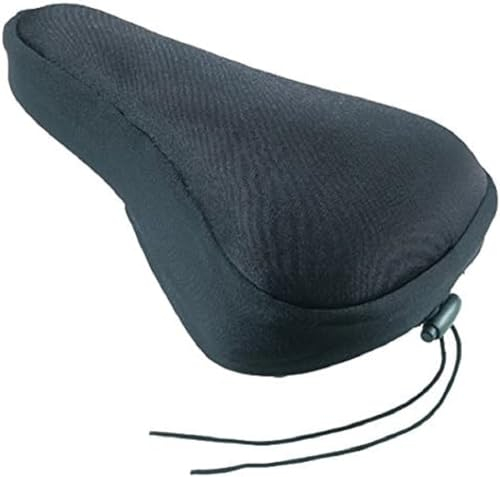 Prophete Satteldecke mit Geleinlage und Kordelzug – Ergonomische Sattelabdeckung für hohen Fahrkomfort, schmale Ausführung, schwarz, individuell anpassbar für Fahrrad und E-Bike