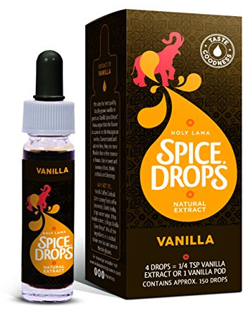 Holy Lama Spice Drops Vanilla Extract 5ml (150 Drops), Natural Flavouring for Baking, Desserts & Drinks, Alternative to Vanilla Pods or Essence, Vegan, Gluten-Free, No Artificial Additives