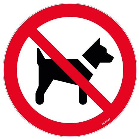 Novap-Panel perros prohibidos, diámetro de 300 mm