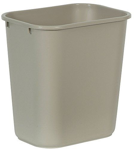 Rubbermaid Commercial Standard Series Wastebaskets, 15 x 10.3 x 14.4, Beige
