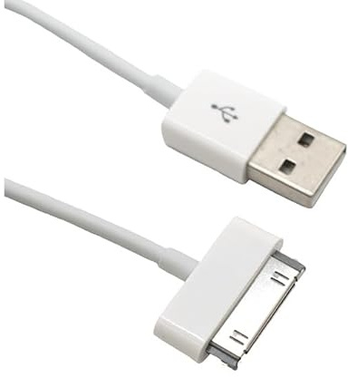 TRIXES Weißes 30-poliges USB-Datensynchronisations-Ladekabel, 2 Meter, iPhone/iPad-Ladegerät, Telefonzubehör