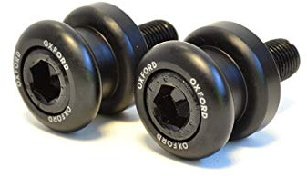 OXFORD OF729 MOTORCYCLE PADDOCK Stand Bobbins- Black M6 (1.0 thread)