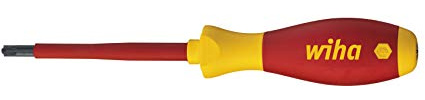 Wiha Schraubendreher SoftFinish® electric slimFix PlusMinus/Pozidriv (36330) SL/PZ2 x 100 mm für tiefliegende Schrauben, ergonomischer Griff für kraftvolles Drehen, Allrounder für Elektriker, VDE-geprüft, stückgeprüft