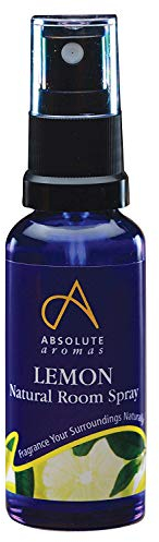 Absolute Aromas Natural Lemon Room Spray with Pure Lemon Essential Oil - A Wonderfully Zesty and Deliciously Fresh aroma - 100% Pure, Natural, Vegan, Undiluted and Cruelty-Free