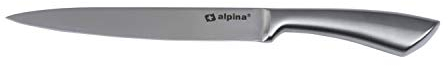 alpina Kochmesser - Küchenmesser 33 cm - Profi Messer - Multifunktionales Chefmesser - Allzweckmesser aus Edelstahl - Scharfe Klinge - Silber,