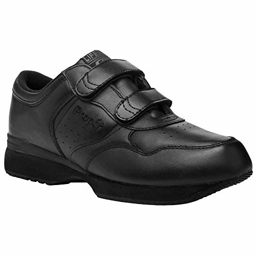Propét Mens LifeWalker Strap Walking Walking Sneakers Shoes - Black - Size 15 3E