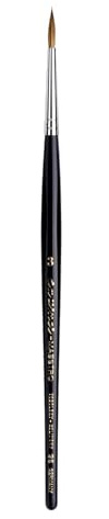 da Vinci Watercolor Series 35 Maestro Paint Brush, Round Long Taper Kolinsky Red Sable, Size 3 (35-03)