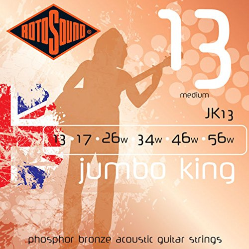 Rotosound strängar för akustisk gitarr JUMBO KING 6-str. JK13 Medium 13-56