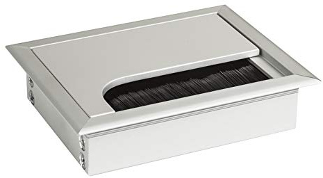 SOTECH pasacables CAVO 100 x 80 mm cuadrado fabricado en aluminio anodizado plata Entrada de cables EV1