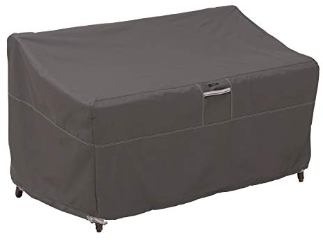 Classic Accessories Ravenna Garden Sofa Loveseat Cover, Dark Taupe/Mushroom/Espresso (147cm, Small)