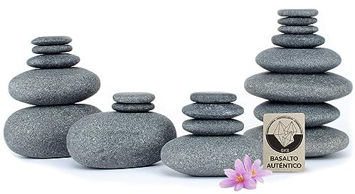 Hot Stone Massage Set ZUHAUSE mit 20 Hot Stones aus zertifiziert echtem Basalt für viel Wärme